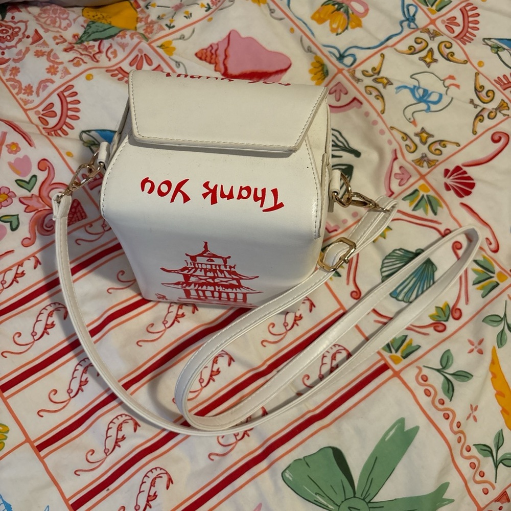 White Thank You Take Out Bag